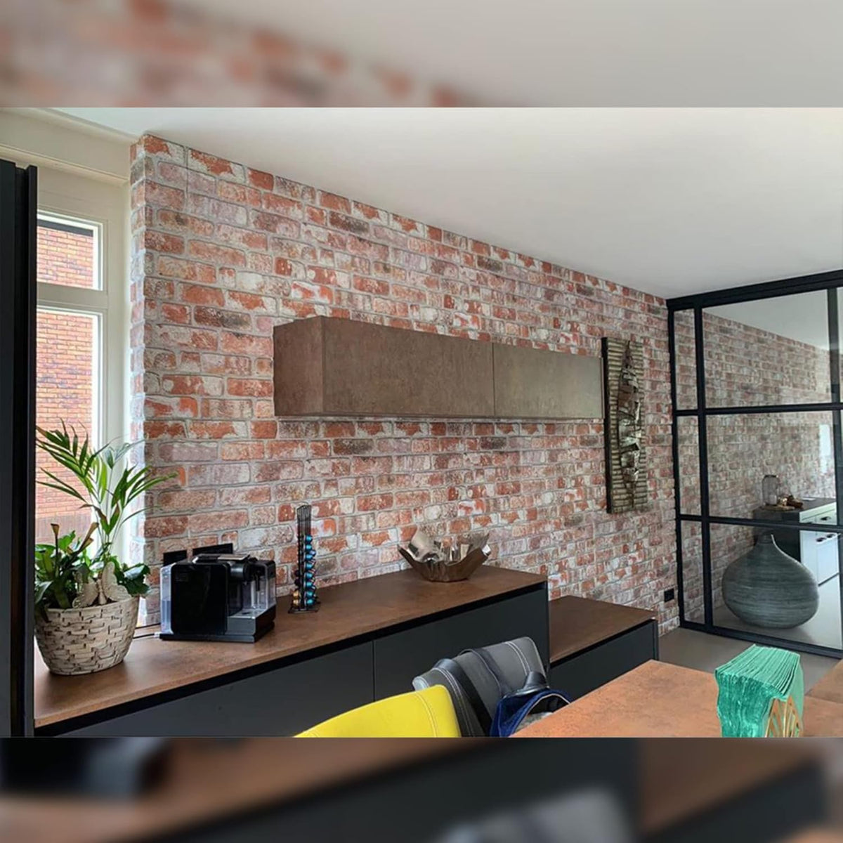 Dundee Deco 3D Wall Panels Faux Brick - Cladding Red Grey Brown Stone Look Wall Paneling