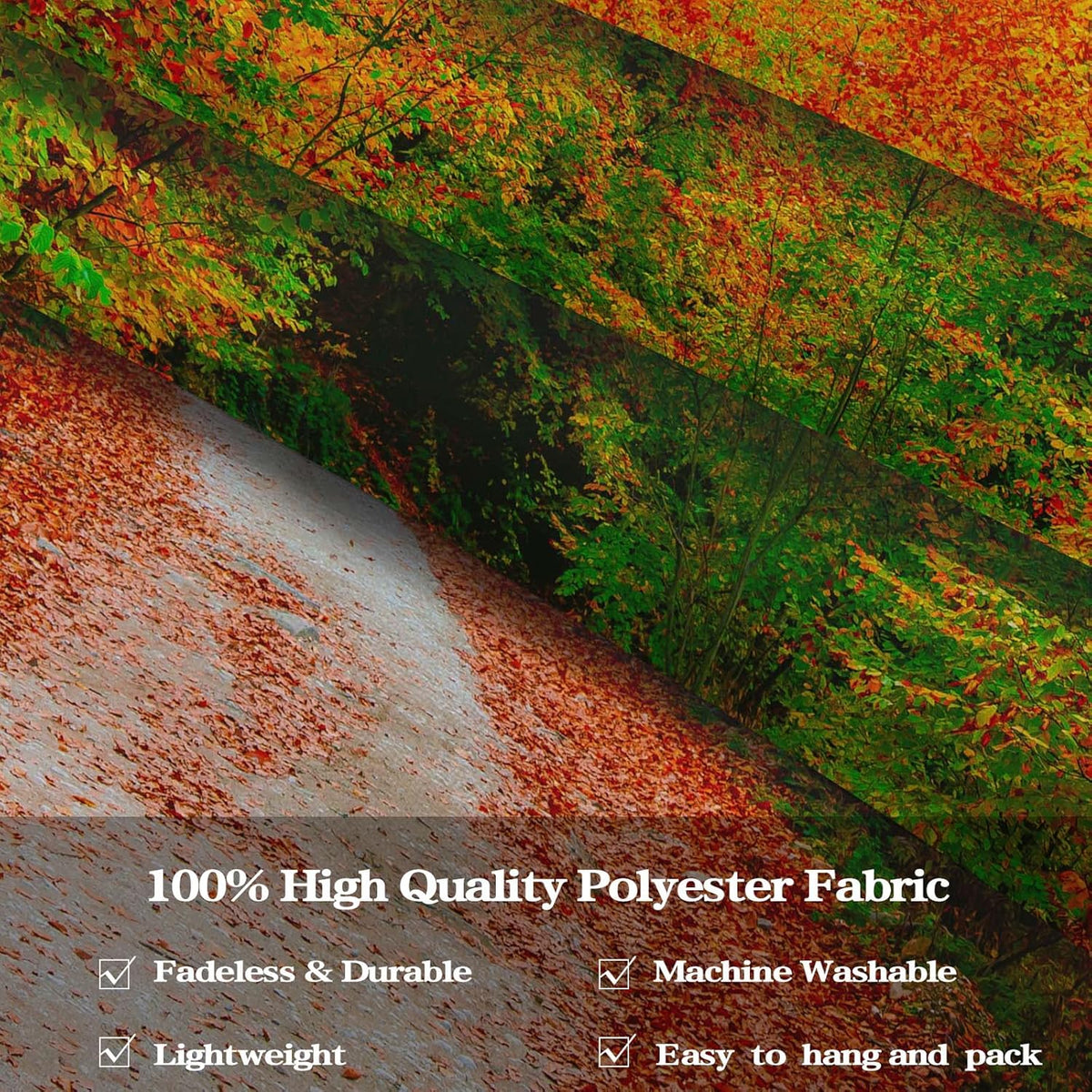 AMM Autumn Forest Tapestry Nature Fall Tree Thanksgiving Tapestry for Bedroom Aesthetic Autumn Path