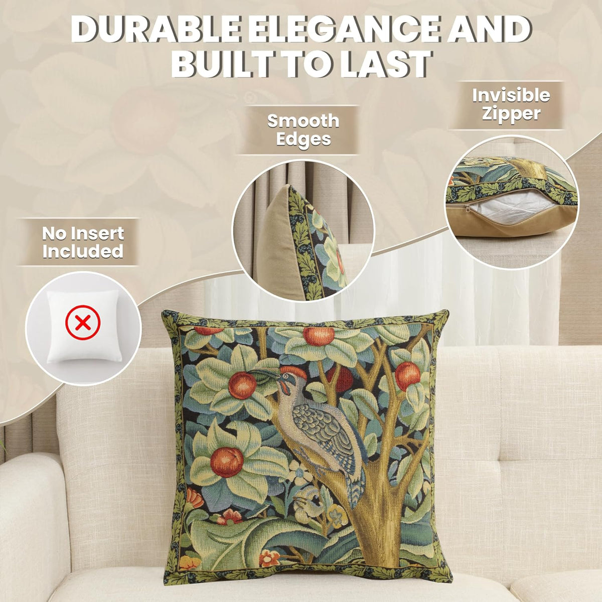 Charlotte Home Furnishings Throw Pillow Covers, Decorative Boho Pillow Covers for Couch, Living