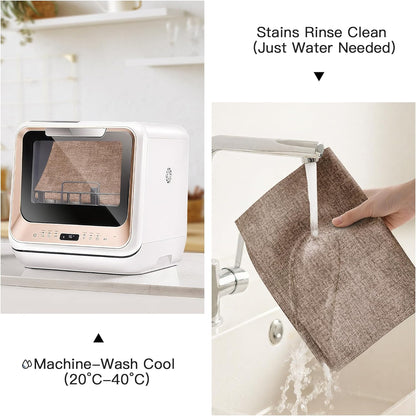 DOLOPL Placemats Set of 8, Reversible Wipeable & Heat Resistant Place Mats, Modern Faux Leather