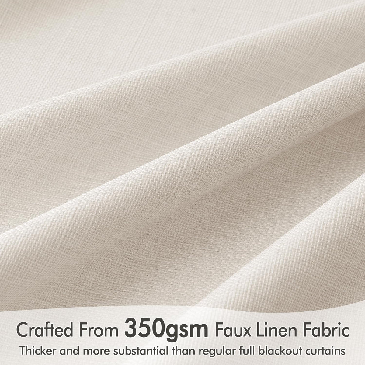 MIULEE 100% Blackout Curtains 102 Inch Long 2 Panels for Bedroom, Thick Luxury Faux Linen Black Out
