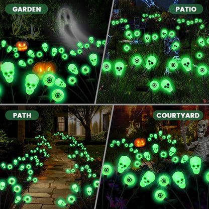 Solar Halloween Lights Outdoor,Halloween Decorations Outdoor, Scary Halloween Eyeball Lights,4PACKS