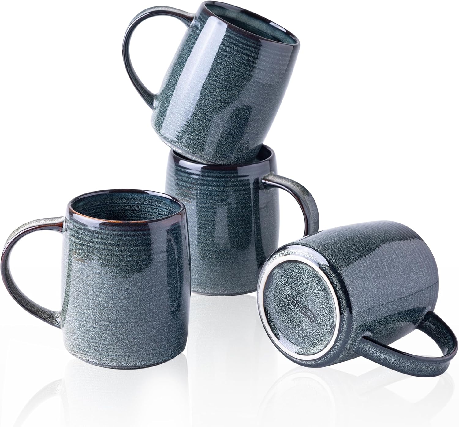 GBHOME Large Coffee Mugs Set of 4, 18oz Handmade Ceramic Coffee Mugs Set with Gradient color for