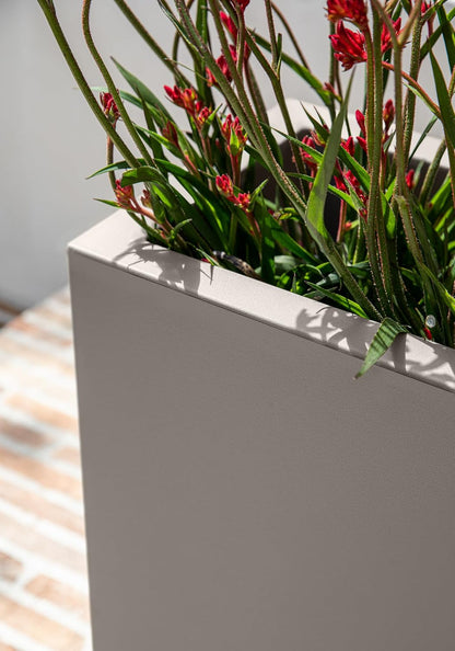 Veradek Block Series Span Plastic Planter - Tall Rectangular Planter for Indoor or Outdoor