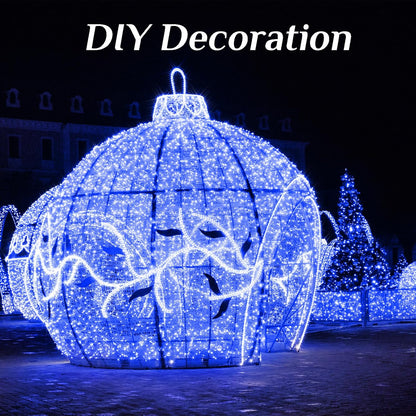 2-Pack 200 LED Solar Fairy Lights Outdoor, Upgraded Oversize Lamp Beads & Super Bright Solar String