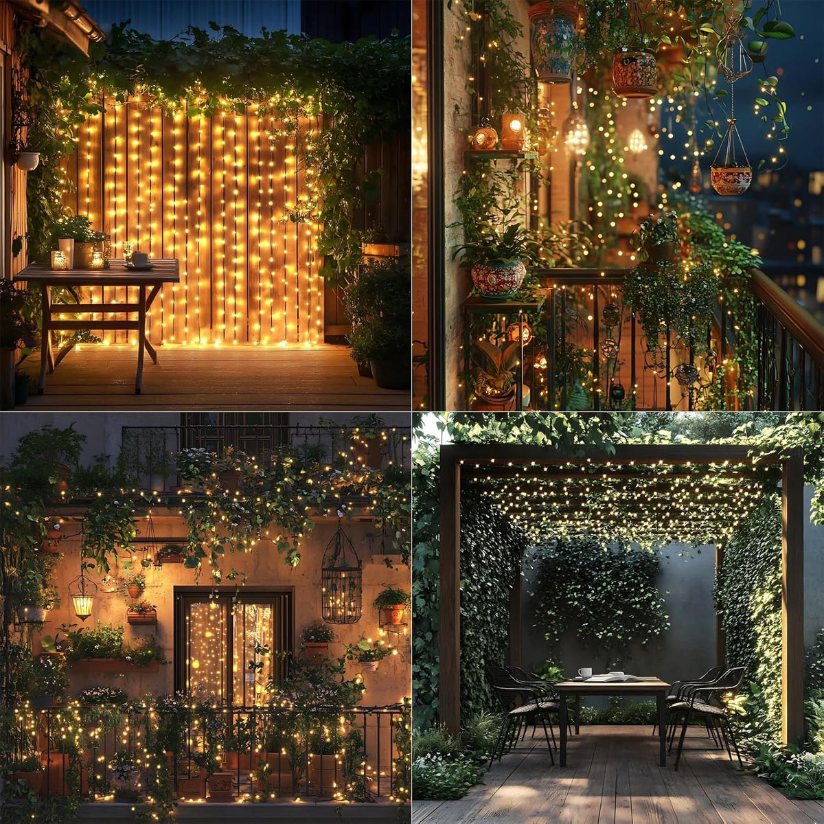 Solar String Lights for Outside,33FT 100LEDs (2 Pack) Solar Fairy Lights,Waterproof 8 Modes Outdoor