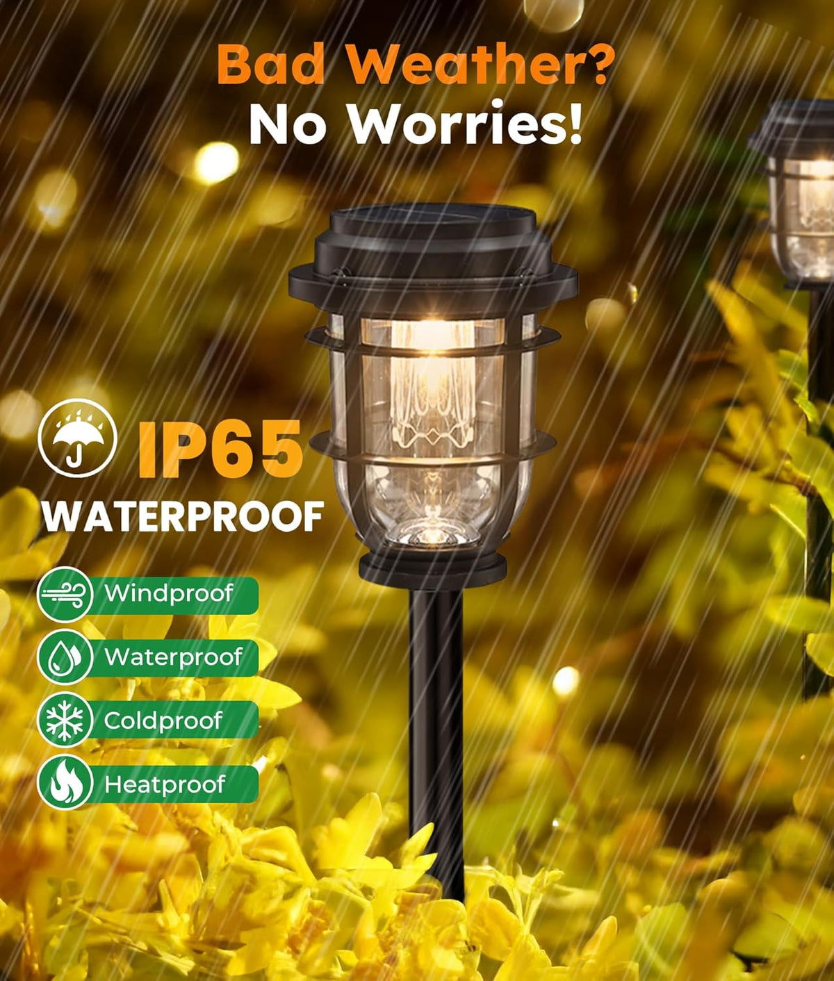 Bright Solar Pathway Lights Outdoor, 8 Pack Waterproof IP65, Auto On/Off Solar Powered Garden