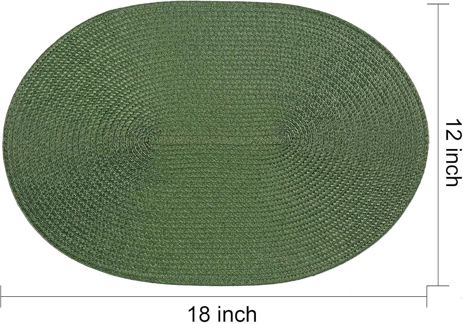 AHHFSMEI Placemats Set of 6 for Dining Table Washable Woven Vinyl Non-Slip 18x12 inches Placemat
