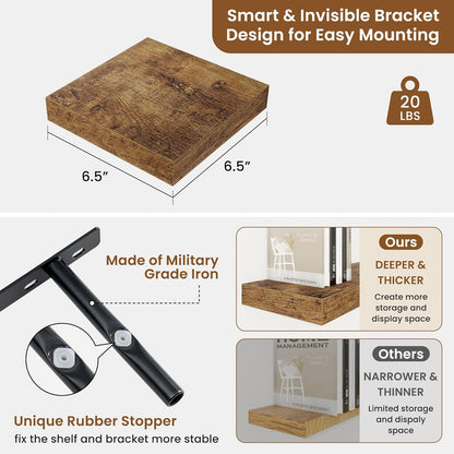 fuqing Floating Shelves for Wall, Bathroom Shelf Wall Mounted for Storage, Shelves with Invisible