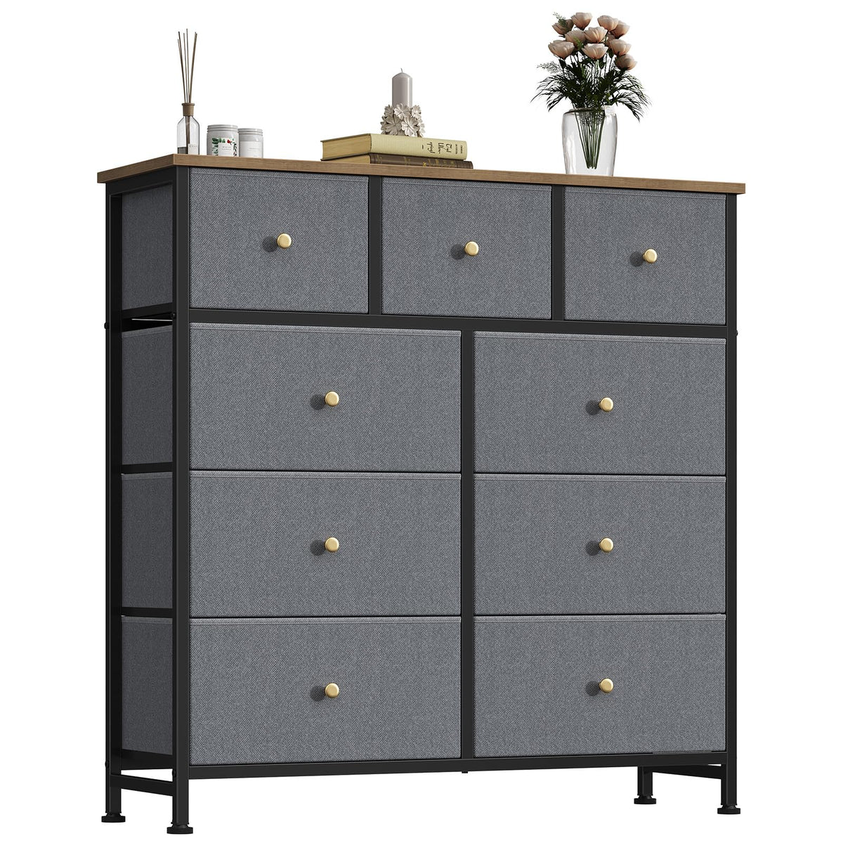 OLIXIS 9 Drawer Tall Dresser for Bedroom, Closet Organizers and Storage
