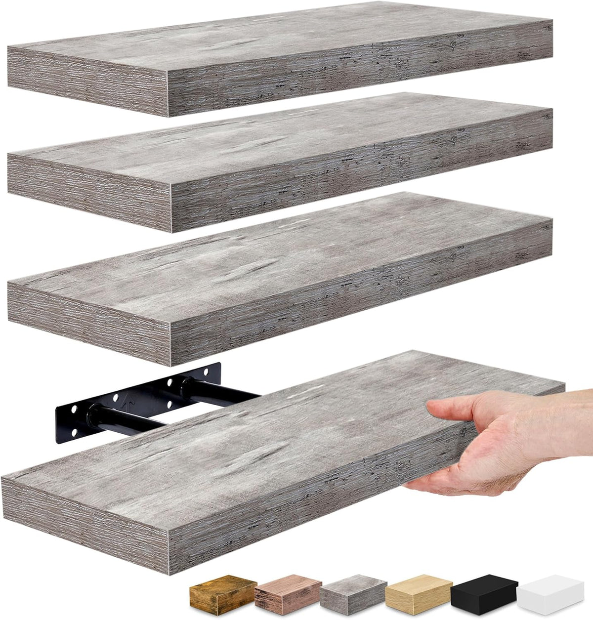 Sorbus Floating Shelves for Wall, Bathroom Shelves Wall Mounted for Kitchen, Bedroom, Living Room