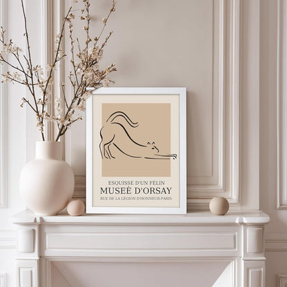 Poster Master Vintage Poster - Retro Minimalist Print - Gift for Artist, Housewarming - Cat, Line