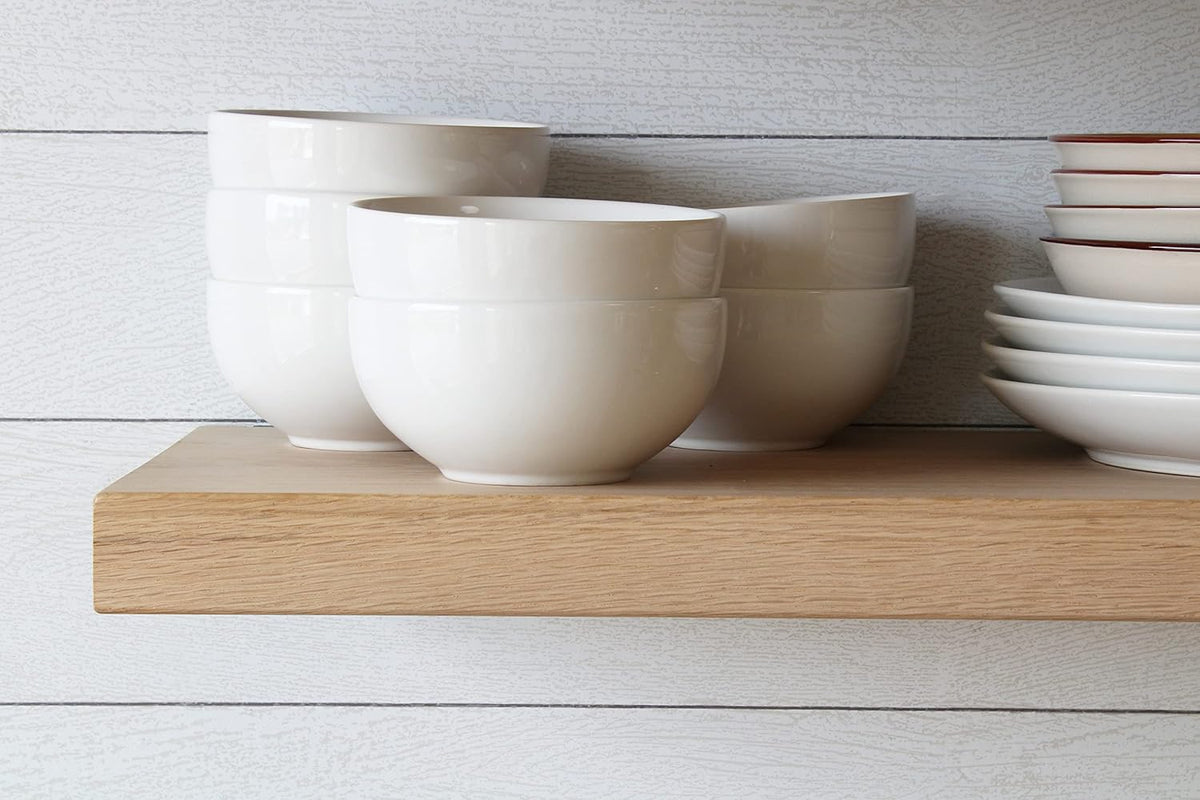 Urban Legacy Unfinished White Oak Deep Floating Shelves | Easy to Install Accent Modern Floating