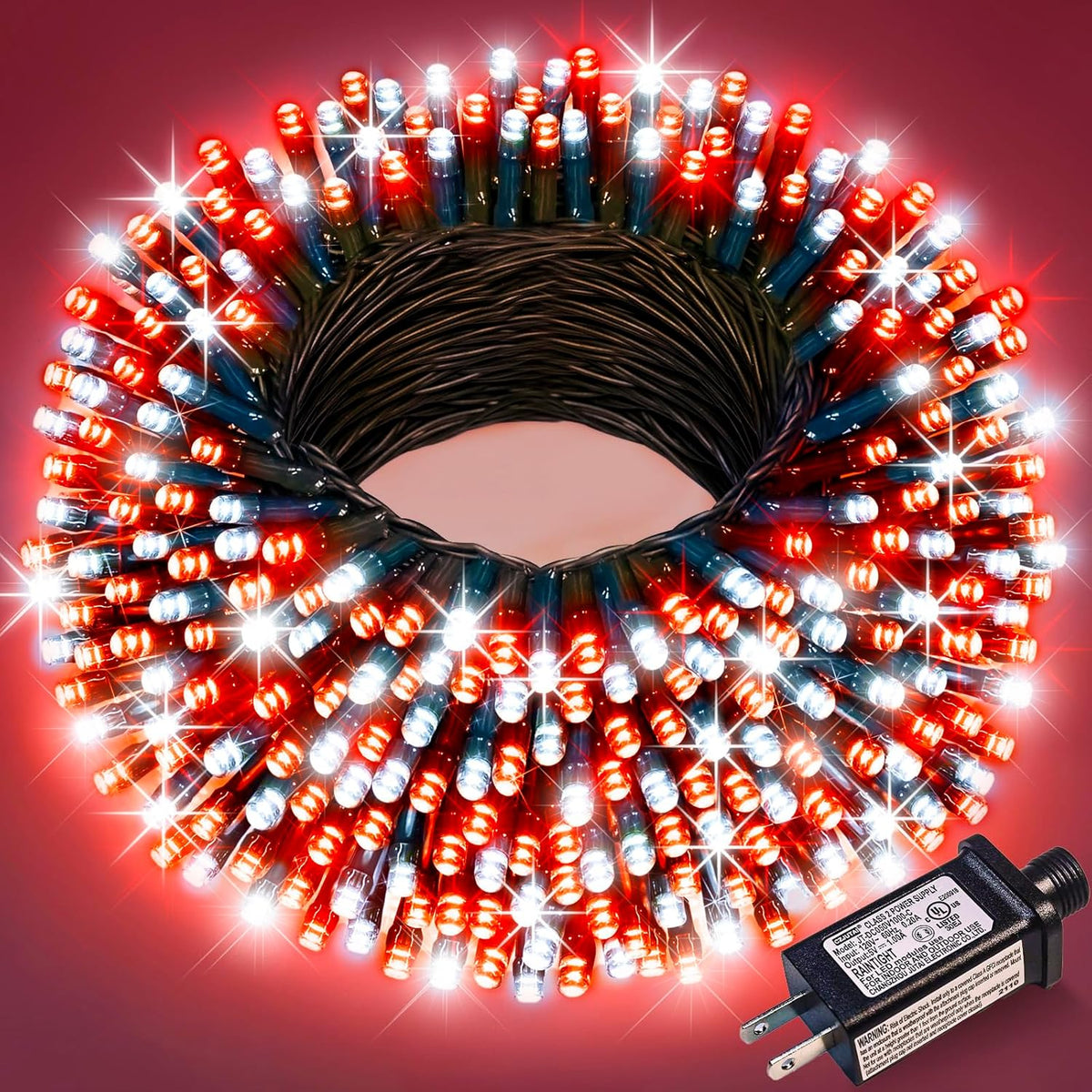 100FT 300 LED Christmas Lights Outdoor, Plug in Christmas Tree Lights with 8 Modes Waterproof