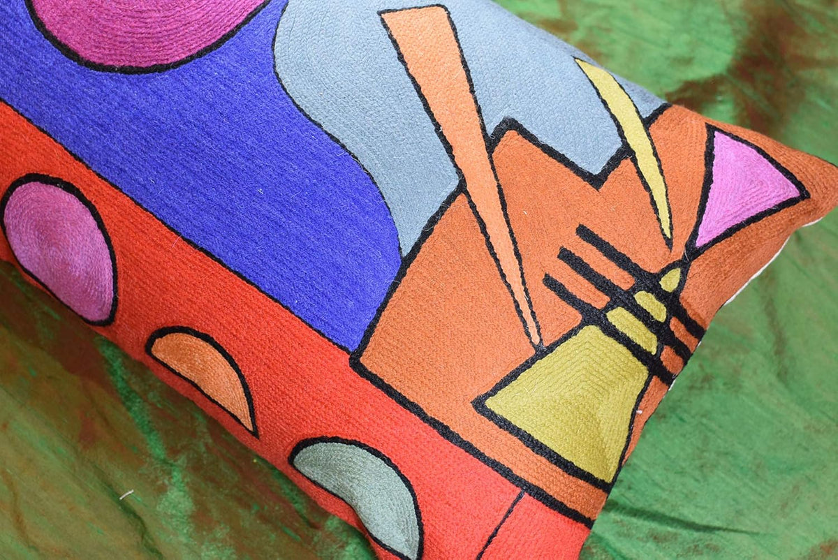 Lumbar Kandinsky Abstract Pillow Cover - Soul VI Modern Throw Pillowcase Modern Chair Cushion