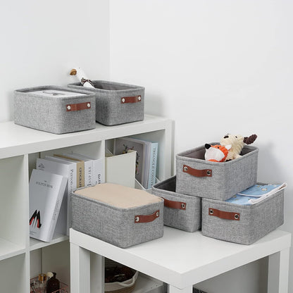 DULLEMELO Small Storage Baskets 11.8"x7.9"x5.1", Fabric Storage Bins for