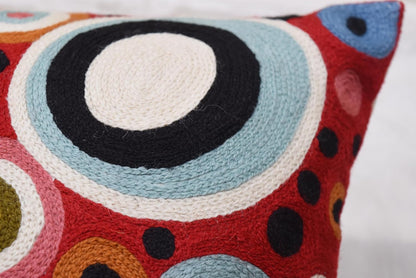 Lumbar Red Polka Dots Decorative Pillow Cover Contemporary Pillowcase Farmhouse Chair Cushion