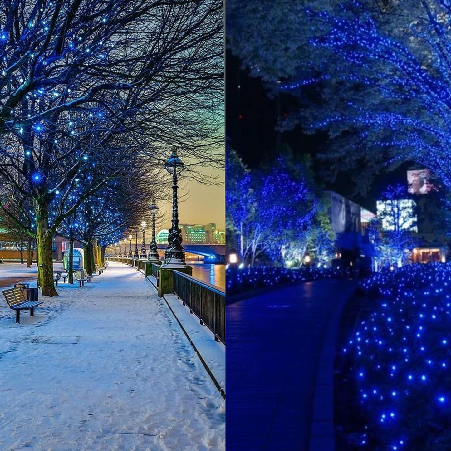 Upgrade Solar String Lights for Outside 2 Pack Total 180FT 500LED String Lights Outdoor with 8
