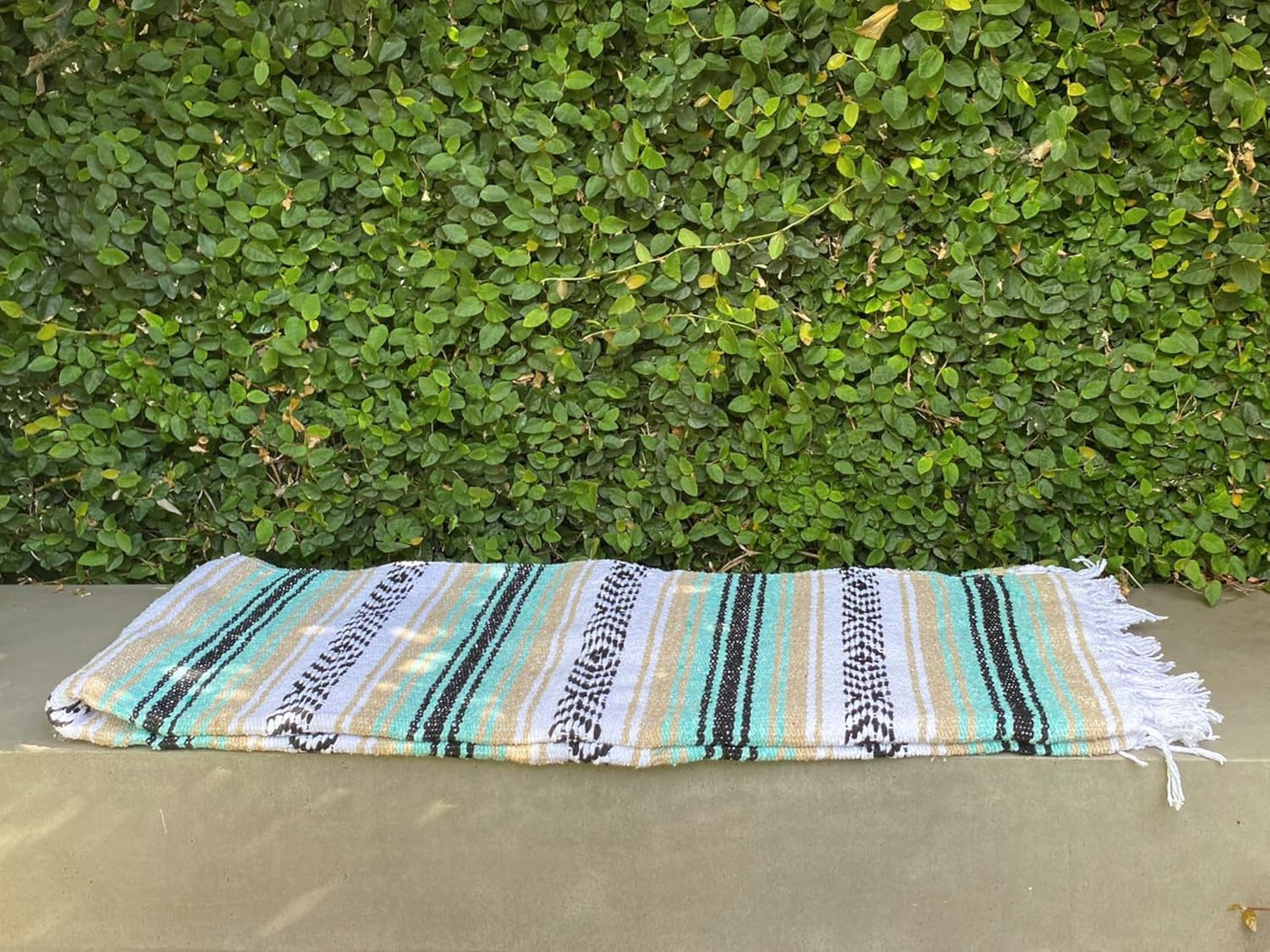 Del Mex Classic Mexican Blanket, Large Authentic Woven Falsa Throw (70"x50"), Artisan Southwest
