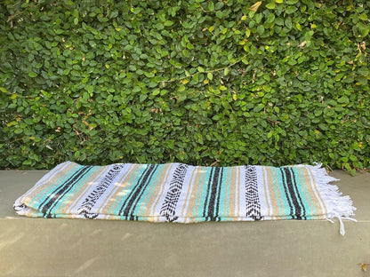 Del Mex Classic Mexican Blanket, Large Authentic Woven Falsa Throw (70"x50"), Artisan Southwest
