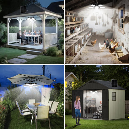 Solar Shed Light Indoor Outdoor, Upgrade Large 267LED Solar Powered Motion Sensor Pendant Light