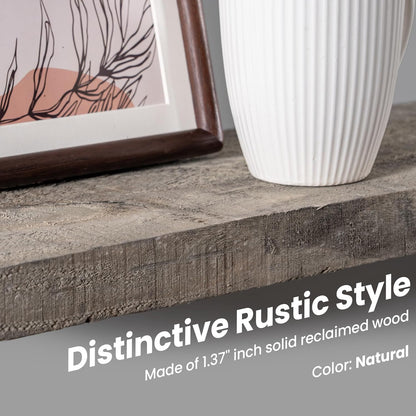 Floating Shelves | 8" Deep Rustic Reclaimed Barnwood Wall Hanging Shelves with Invisible Heavy-Duty