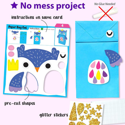 KRAFUN My First Unicorn Bunny Paper Craft Kit for Toddlers and Girls Age 3-8 Years Old, Include 18