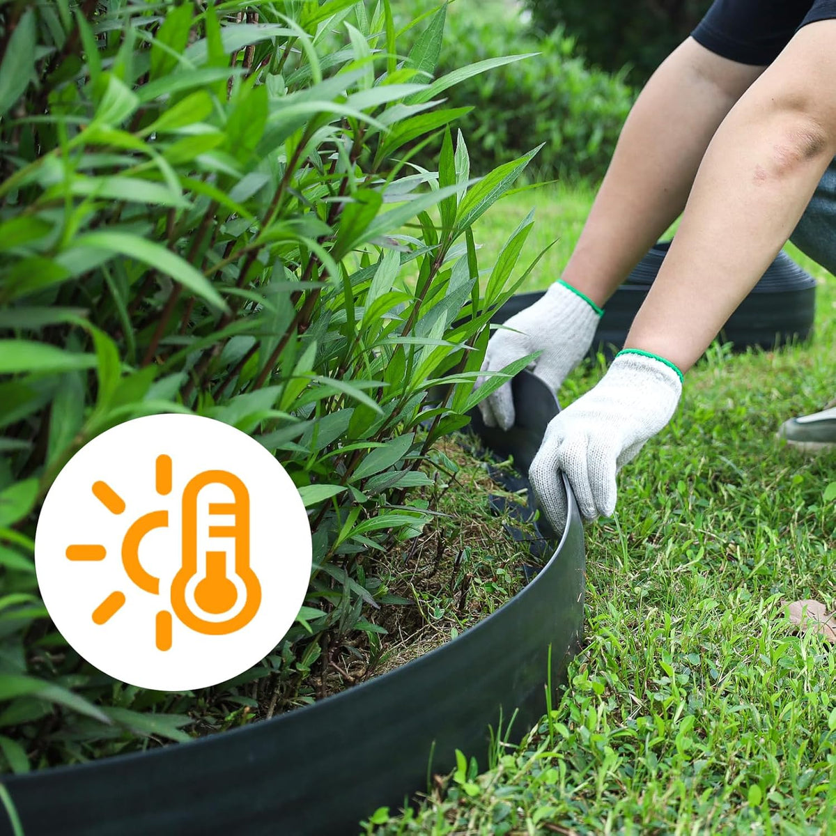 Landscape Edging 4Pack, 4in Tall-132FT Length Garden Edging with 120pcs Spikes, Plastic No Dig