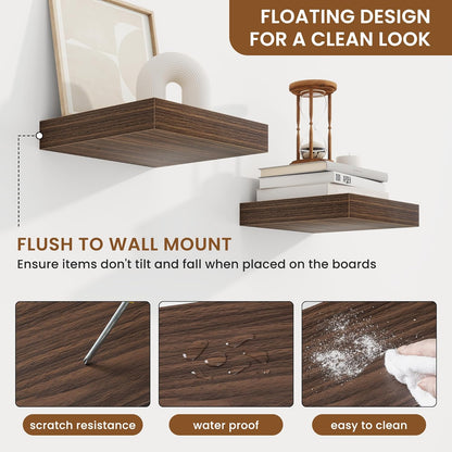 fuqing Floating Shelves for Wall, Bathroom Shelf Wall Mounted for Storage, Shelves with Invisible