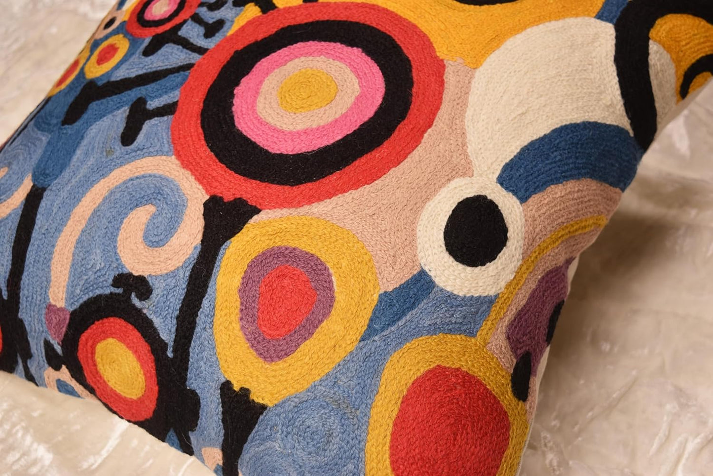 Kashmir Designs Yellow Tree of Life Decorative Pillow Cover Modern Couch Pillowcase Floral Chair