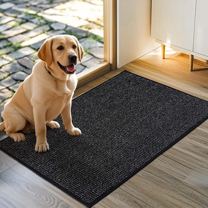 JSEI Dirt Trapper Door Mat 24"x36" Non-Slip Washable Entrance Mat, Dog Doormats, Absorbent &