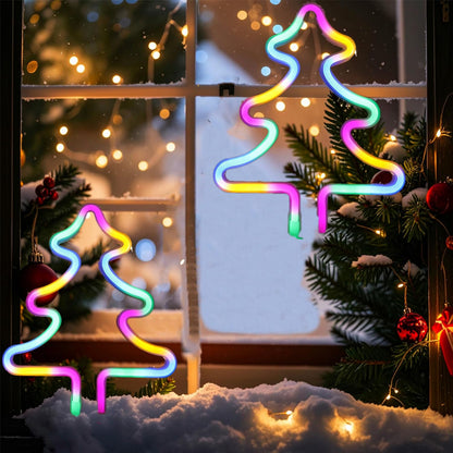 Christmas Tree Neon Light Signs for Bedroom Bedside Dorm Wall Decor,Neon Light up Christmas Decor