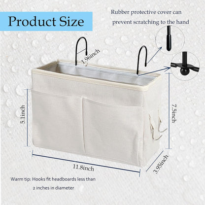 Bedside Caddy Organizer/Bedside Hanging Storage Bag Multi-Function Caddy for Bunk bed Hospital Beds