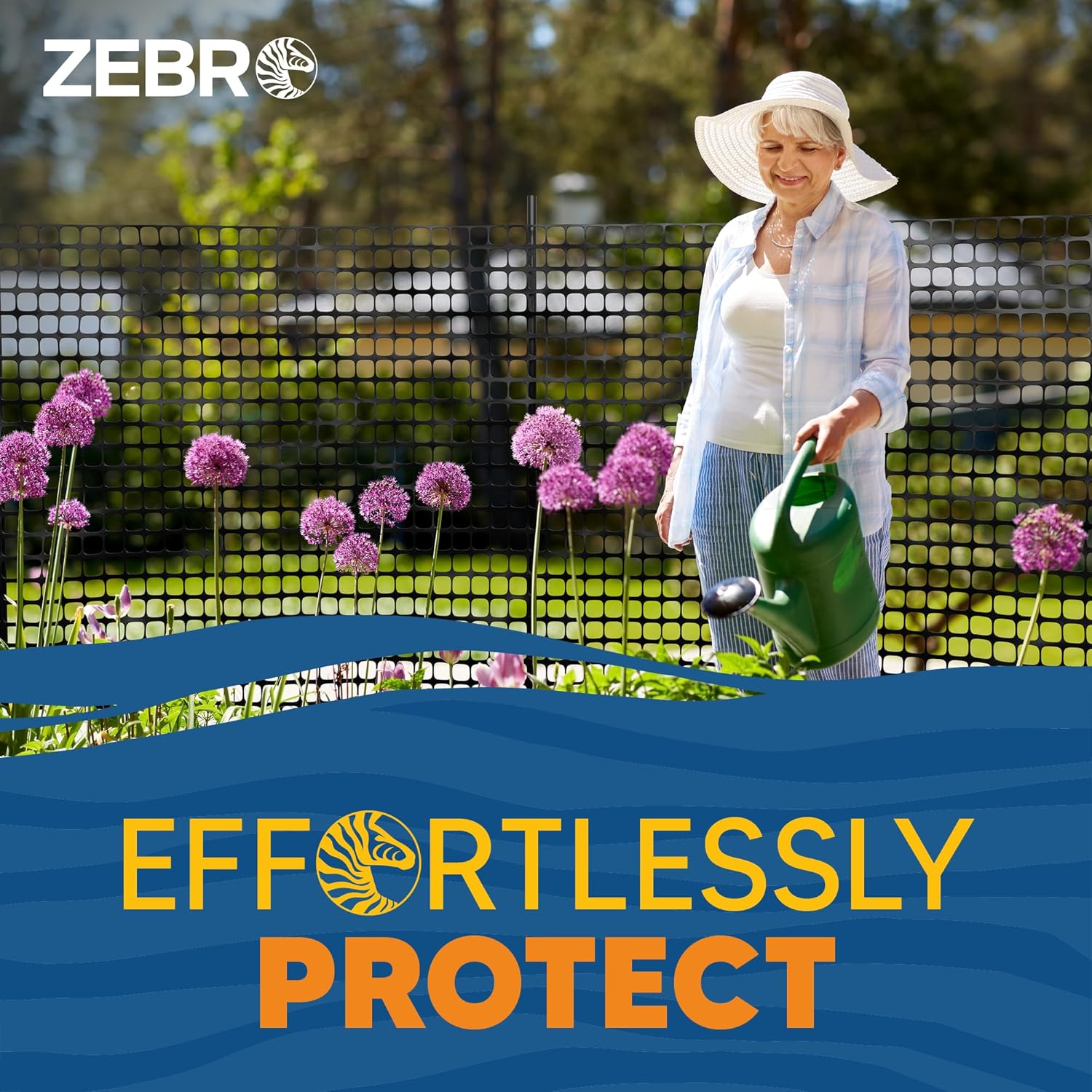 ZEBRO 4' x 100' Black Plastic Garden Fence Roll – Standard Duty Safety Netting for Snow, Poultry