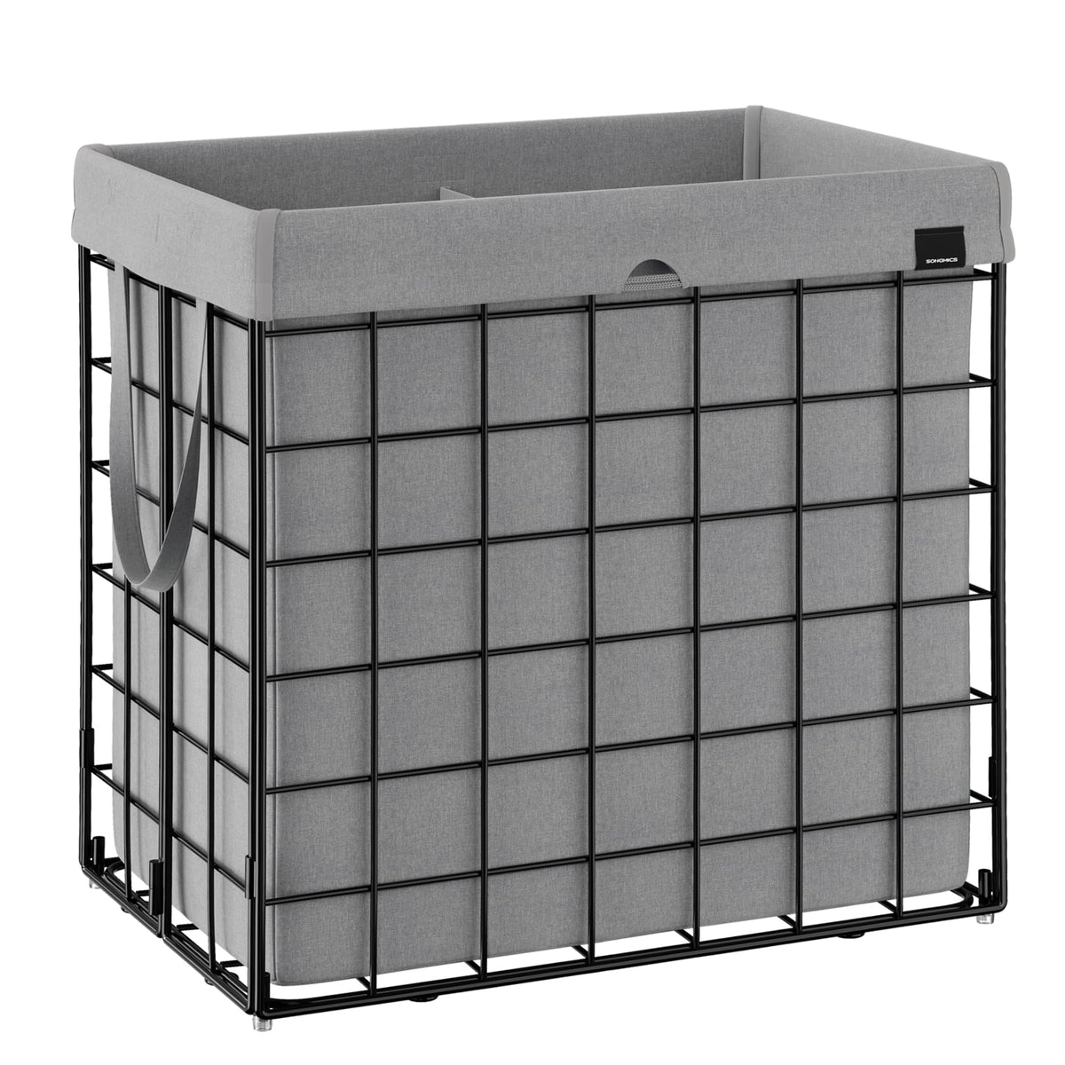 SONGMICS Laundry Hamper, 34.3 Gal. (130L) Laundry Basket, Collapsible Clothes Hamper, Removable and