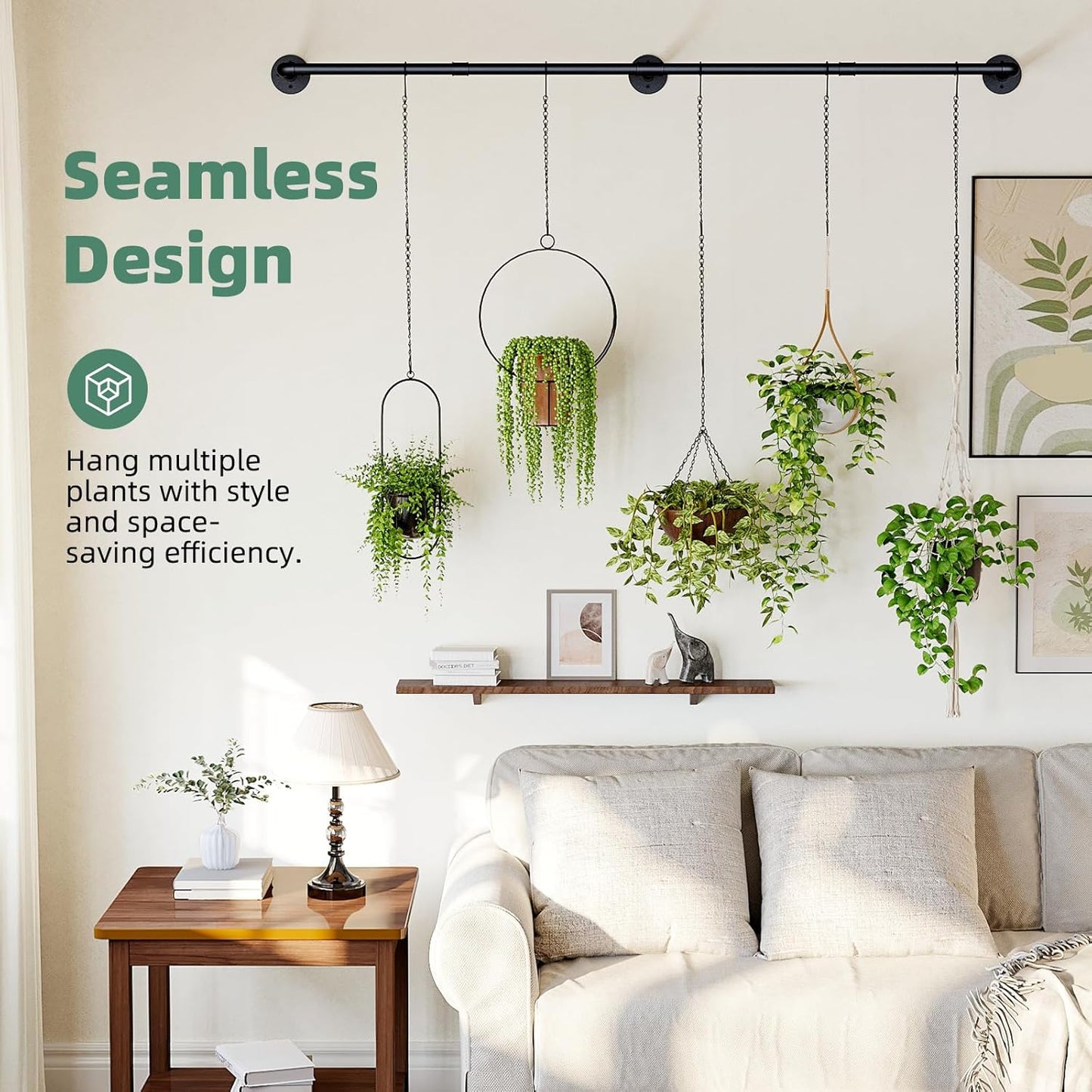 Plant Hanger Indoor with 6 Hanging Chains Hanging Planters for Indoor Plants Hanging Plant Holder