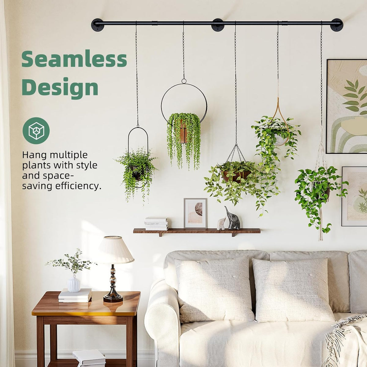 Plant Hanger Indoor with 6 Hanging Chains Hanging Planters for Indoor Plants Hanging Plant Holder