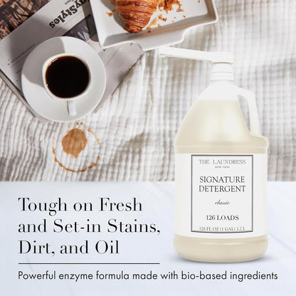 The Laundress Luxury Laundry Detergent, Gallon Pump, 126 Loads, Scented Signature Classic