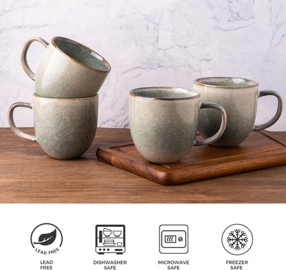 AmorArc 12oz Coffee Mugs, Ceramic Coffee Mugs set of 6 for Man, Woman, Dad, Mom, Modern Coffee Cups