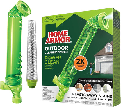 Home Armor Power Clean Wand, Outdoor Cleaning System, Blasts Away Stains from Mold, Mildew, Algae