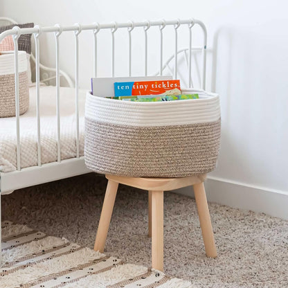 OrganiHaus Woven Storage Baskets for Organizing, Cotton Rope Organizer Bins for Shelves, Closet &