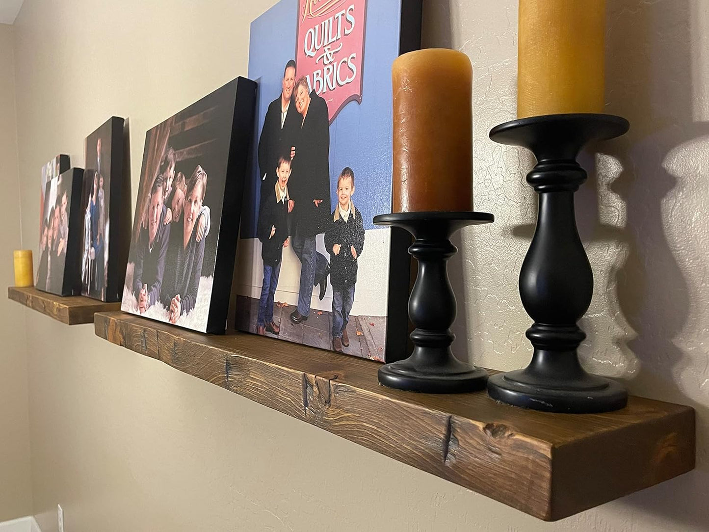 joelsantiques Floating Shelf, Wood Wall Shelf, Natural Wooden Home Decor for Bathroom Kitchen