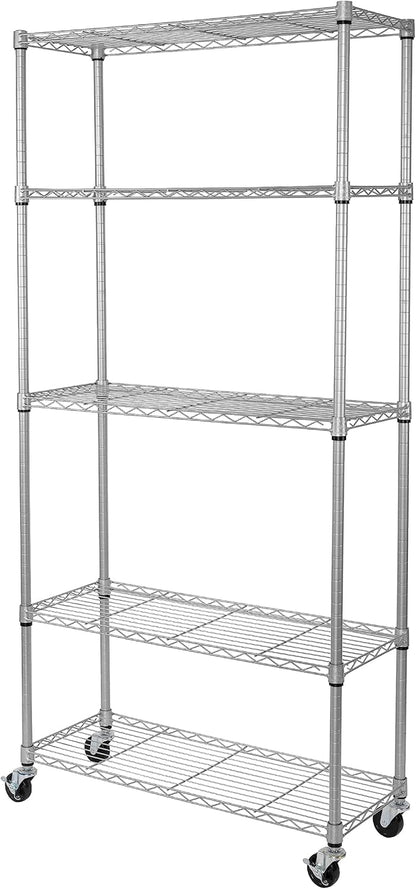 Seville Classics UltraDurable Heavy Duty NSF Solid Steel Wire Rack Storage Unit, Organizer for
