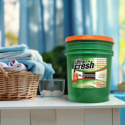 Ultra Fresh 5 Gallon Liquid Laundry Detergent Washing Soap for All Machine Types, 3X Platinum, Up