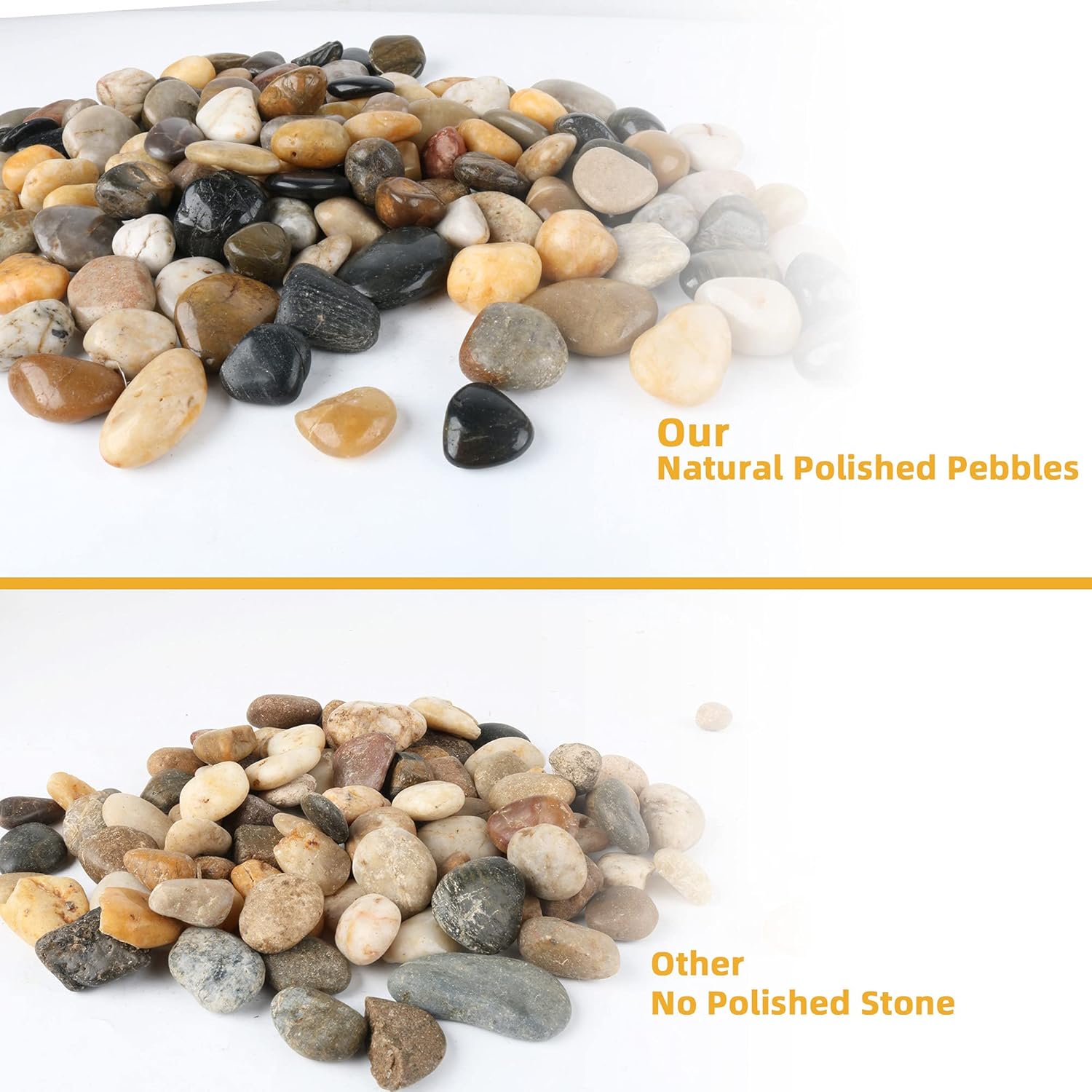 45lb Polished Pebbles for Plants Potting,Succulents Aquarium Fish Tank Vases-Decorative River Rocks