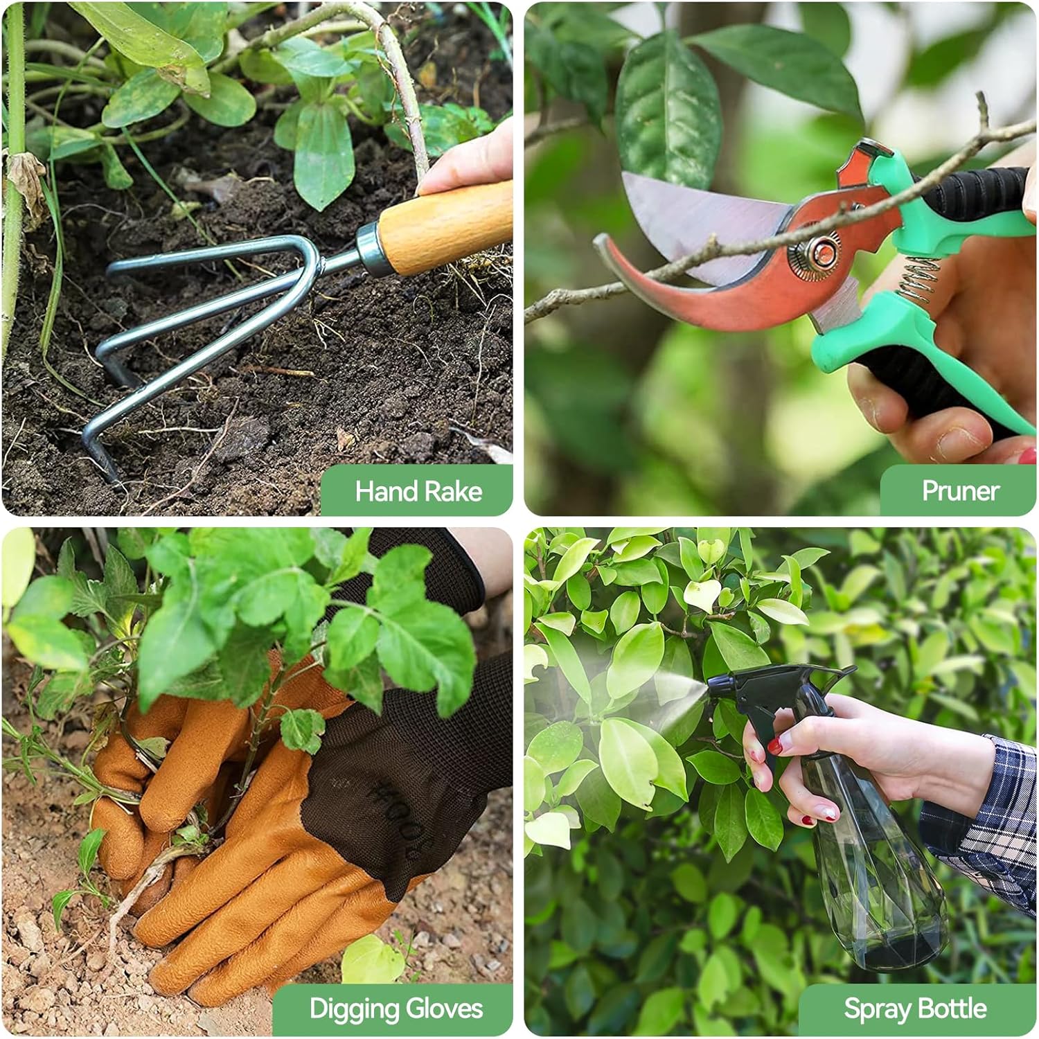 Gardening Tools 9-Piece Heavy Duty Gardening Hand Tools with Fashion and Durable Garden Tools