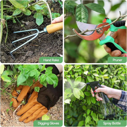 Gardening Tools 9-Piece Heavy Duty Gardening Hand Tools with Fashion and Durable Garden Tools