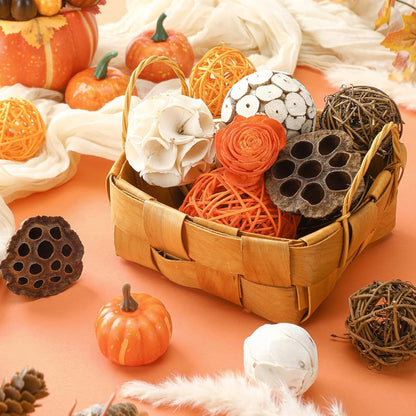 Riceshoot 2 Pack Decorative Balls Potpourri Bowl Filler Decor Natural Vase Bowl Filler Assorted