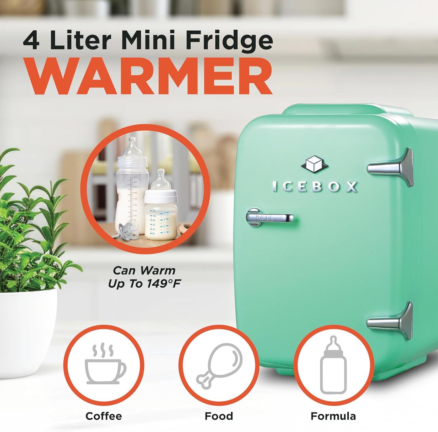 IBMF4MNT Fridge for Bedroom, Skincare, Portable Cooler & Warmer for Makeup, for Office & Home