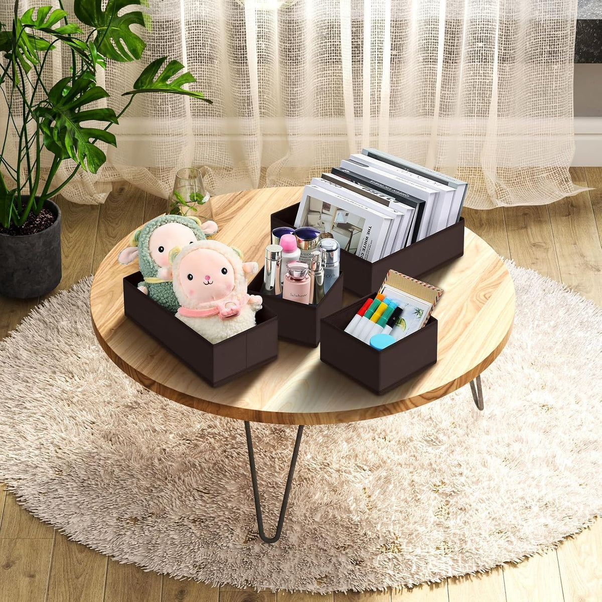 DIMJ Drawer Organizer 15 Pack - Foldable Baby Organizers and Storage & Dresser Organizer for